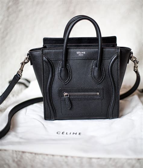 celine luggage black nappa leather|celine nano bag.